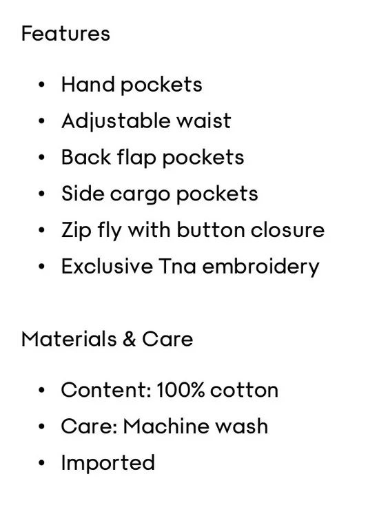 TNA Cream High-Waist Cargo Pants - Picture 13 of 13